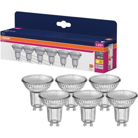 OSRAM LED-Lampe PAR16, 6 Stück, GU10, 4,3 W, 350 lm, 2700 K