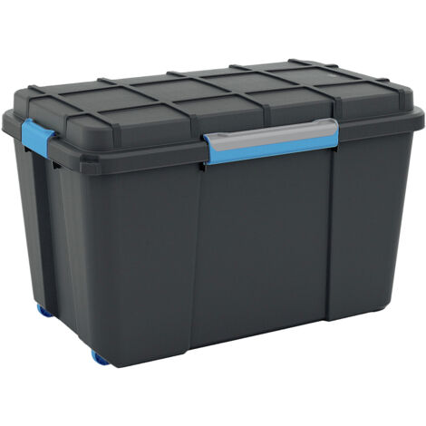 KIS 241508 Aufbewahrungsbox Scubba stapelbar (B x H x T) 735 x 460 x 445 mm Grau-Blau, Schwarz 1 St