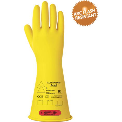 Ansell Activ ARMR RIG014Y120 Naturlatex Elektrikerhandschuh Größe (Handschuhe): 12 EN 60903, EN 2142 (1/2)