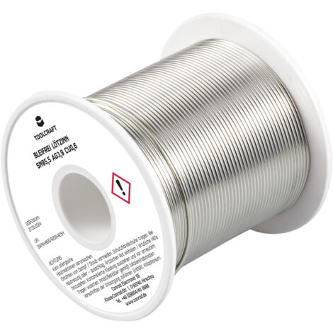 TOOLCRAFT TO-9503325 Lötzinn, bleifrei Spule Sn95,5Ag3,9Cu0,6 ROH1 250 g 1.2 mm (1/3)
