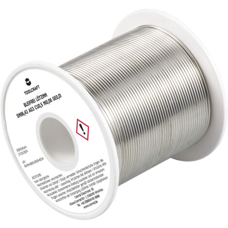 TOOLCRAFT TO-9503340 Lötzinn, bleifrei Spule Sn96,43Ag3Cu0,5Ni0,06Ge0,01 ROL1 250 g 1.2 mm (1/3)