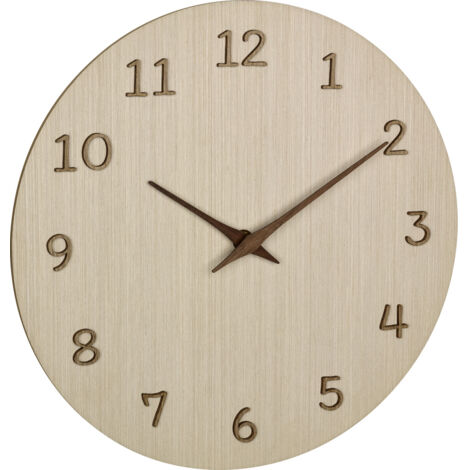 TFA Dostmann Holz-Wanduhr Analog – Moderne Quarzuhr Fürs Zuhause