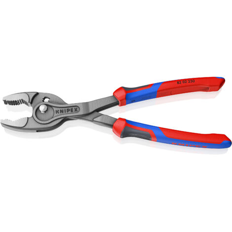 KNIPEX TwinGrip Frontgreifzange, 200 Mm, 4-22 Mm, Front- Und Seitengreiffunktion, Gleitgelenk Mit Druckknopf, Greifzange, 82 02 200
