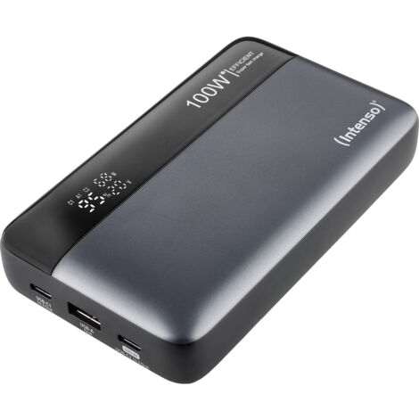 Intenso HE20000 grey Powerbank 20000 mAh Quick Charge, USB PD Li-Ion USB-A, USB-C® Grau-Schwarz