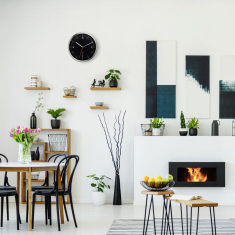 TFA Dostmann Contour zendergestuurde wandklok, 60.3536.10, radioklok, design klok, met grote