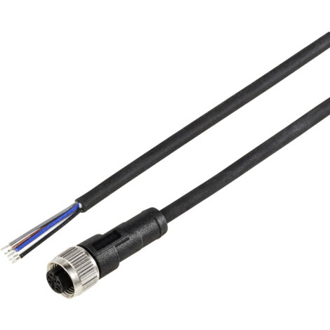 TRU COMPONENTS TC-12833080 Sensor-/Aktor-Anschlussleitung M12 Kupplung, gerade 5 m Polzahl Sensoren: (1/3)