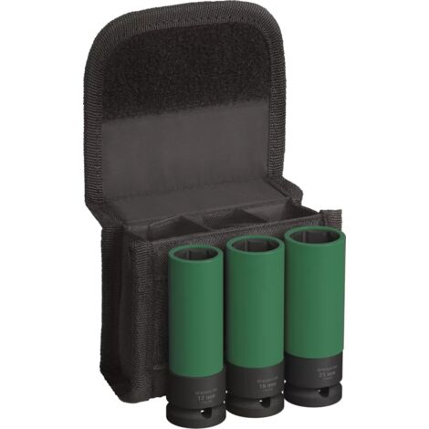 Bosch PRO Impact Steckschlüssel-Set mit PET-Abdeckungen, 1/2", extra tief, 3-tlg. (1/8)