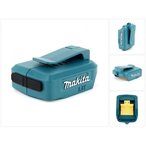 Makita – Akku USB Adapter ADP05 14,4V – 18V Li-Ion – 2 USB-Anschlüsse für Tablets und Smartphones – Gürtelclip für einfachen Transport (1/5)