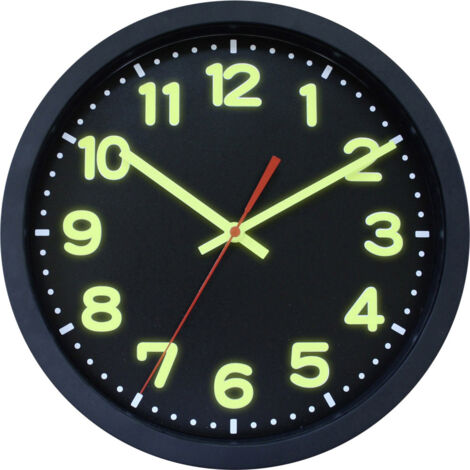 Eurotime 52800-09-2 Wireless Wall Clock, 30 cm, Light Green, Plastic Case, Arched Real Glass, Automatic Time and Time Change of Summer and Winter Time, Clear Dial