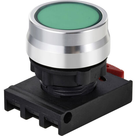TRU COMPONENTS TC-12835228 ONPOW26BK-G Drucktaster-Frontelement Knopf Grün 1 St. (1/2)