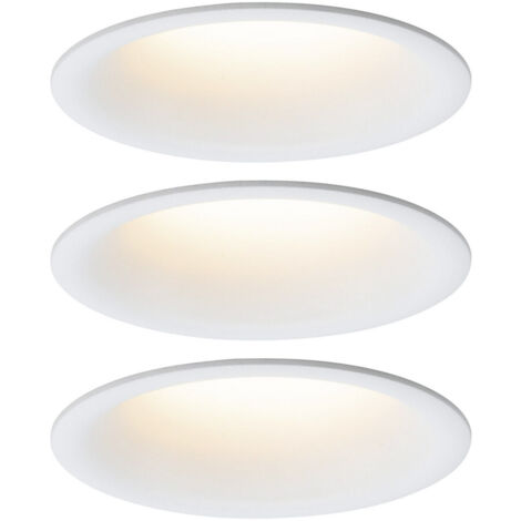 3er-Set LED Einbaulampen Cymbal Coin Warmdimmfunktion IP44 Weiß (1/3)