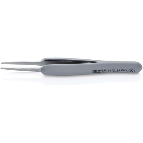 KNIPEX 92 21 11 ESD Präzisionspinzette mit gummiertem Griff ESD gummierter Griff 123 mm (1/6)
