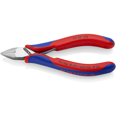 KNIPEX 77 32 130 Elektronik-Seitenschneider mit durchgestecktem Gelenk mit Mehrkomponenten-Hüllen 130 mm (1/4)