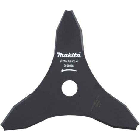 Makita – Dickichtmesser 257mm – 3 Zähne – Bohrung 25,4mm – Für krautige Gräser und dünne Gehölze – D66036 (1/5)