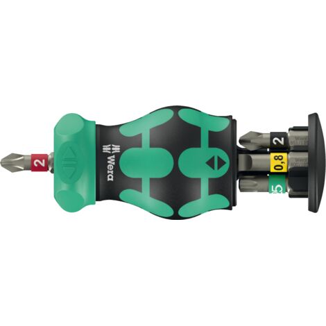 Wera Kraftform Kompakt Stubby Magazin RA 2 6-teilig im Griff integrierte Ratsche (1/5)