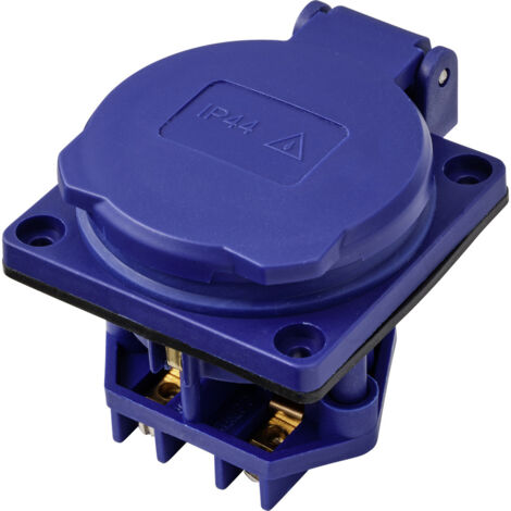 Sygonix SY-6746376 Schutzkontakt-Steckdose IP44 Blau (1/5)