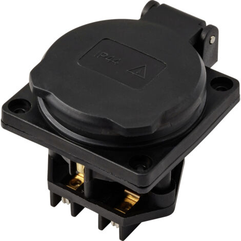 Sygonix SY-6746374 Schutzkontakt-Steckdose IP44 Schwarz (1/5)