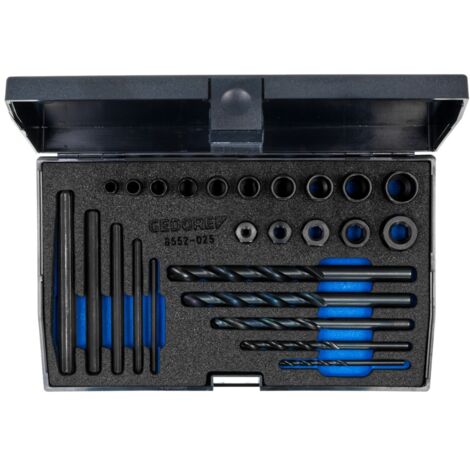 Gedore 6755550 Gewindeausdrehersatz M5, M6, M7, M8, M9, M10, M11, M12, M13, M14, M15, M16