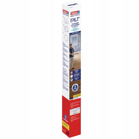 tesa Fliegenschutz-Fenster FALT 80 x 80 - 140 x 140 cm weiß/weiß Insektenschutz