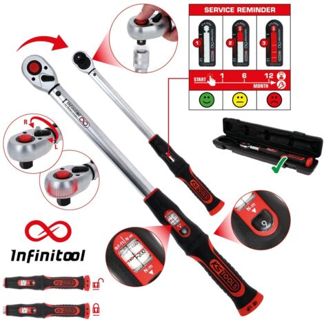 KS Tools 1/4 INFINITOOL Ratschen-Drehmomentschlüssel, 5-25 Nm