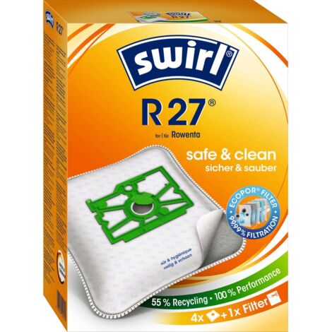 Swirl R 27 EcoPor Staubsaugerbeutel 4 Staubbeutel + 1 Filter Staubsaugerbeutel