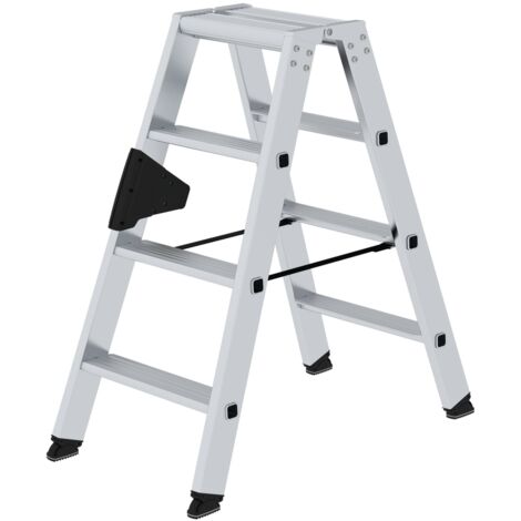 MUNK Stehleiter mit ergo-pad beidseitig begehbar 2x4 Stufen