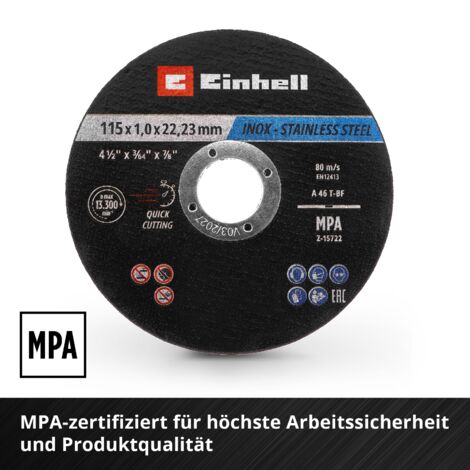 Produktbild von 50 Trennscheiben 115 X 1,0 Mm – Für Stahl, Edelstahl & Inox – Winkelschleifer, 22,23 Mm Bohrung