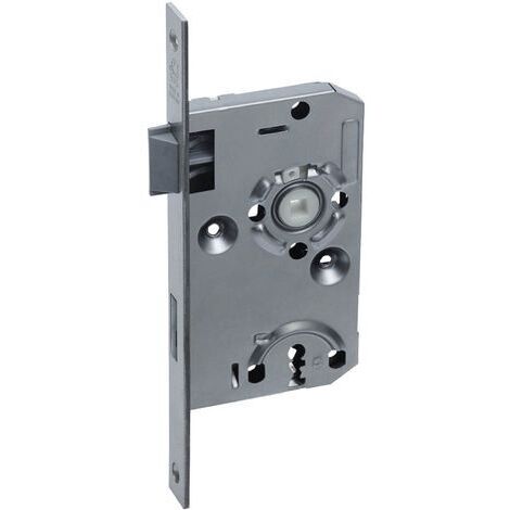 BASI® Zimmertür-Einsteckschloss DIN rechts | links ES 921 Nickel silber Buntbart-Schlüssel Tür-Schloss käntiger Stulp