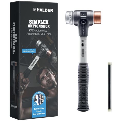 Halder SIMPLEX-Aktionsbox KFZ 3749s001 Schonhammer rückschlagsfrei 2400 130 mm 1 St. (1/5)