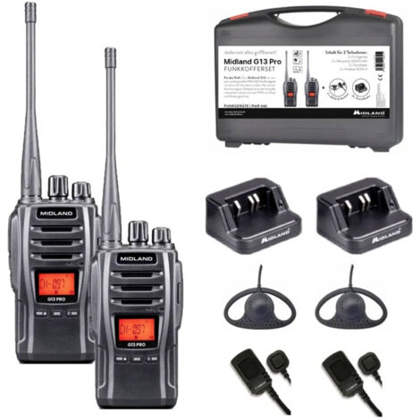 Midland Midland 2er Koffer G13 Pro PMR446+LPD Funkgeräte C1668.S1 PMR-Handfunkgerät
