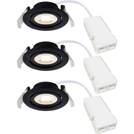 Nordlux 2510310103 Monolo 3-Kit Einbauleuchte  EEK: E (A - G) LED   Schwarz