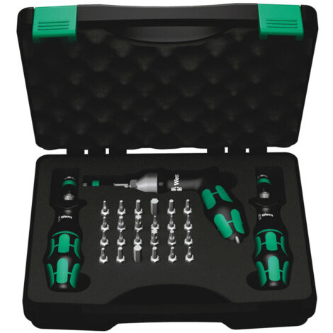 Wera 7445/46/47 Kraftform Drehmomentschraubendreher-Satz 2,5-55,0 in.lbs., 27-teilig