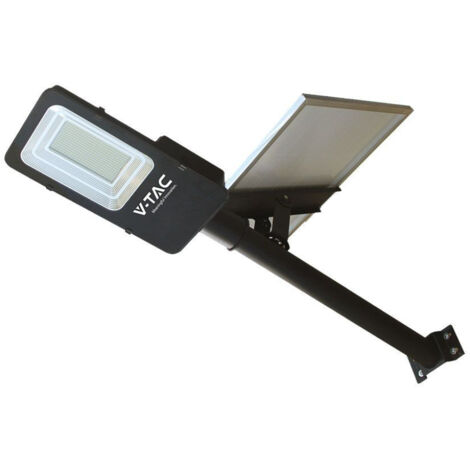 V-TAC Hybrid-Serie 50W Solar-Straßenleuchte, Schwarz, Kaltweiß, IP65