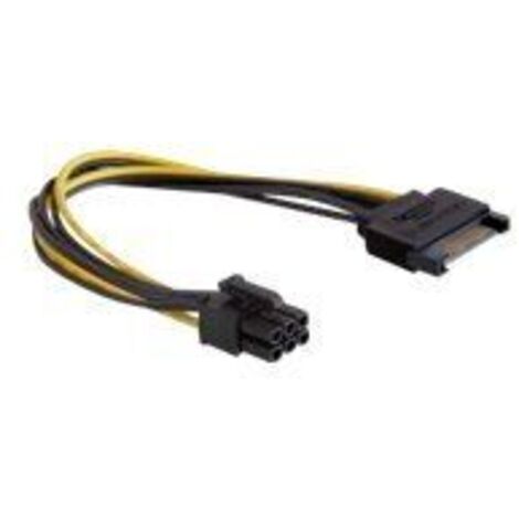 Delock Strom Anschlusskabel 0.21 m Schwarz, Gelb (1/5)