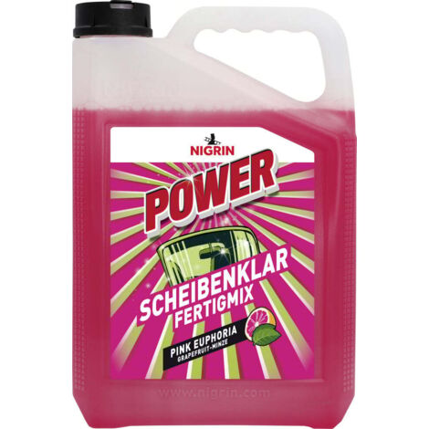 Nigrin Scheibenklar Power Pink Grapefruit-Minze gebrauchsfertig 5 L Scheibenreiniger