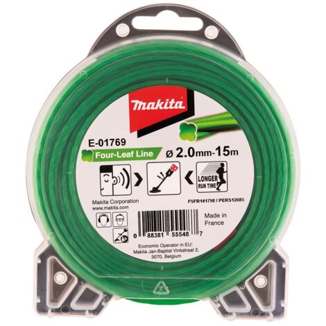 Makita Mähfaden Four-Leaf Grün 15 m Ø 2 mm - E-01769