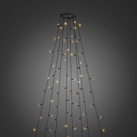 LED Baummantel mit Ring Ø 15cm 8 Stränge mit 50 Dioden Multifunktion Timer Dimmer App-gesteuert bernsteinfarben Außentrafo (1/5)