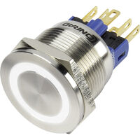 TRU COMPONENTS 1303050 GQ22S-11E/W/12V Vandalismusgeschützter Drucktaster 250 V/AC 3 A 1 x Aus/(Ein)