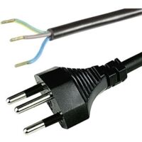 HAWA 1008242 Strom Anschlusskabel Schwarz 2.00 m