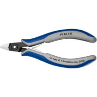 KNIPEX 79 42 125 Präzisions-Elektronik-Seitenschneider mit Mehrkomponenten-Hüllen brüniert 125 mm