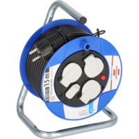 Brennenstuhl 1079180600 Kabeltrommel 15.00 m Schwarz Schutzkontakt-Stecker