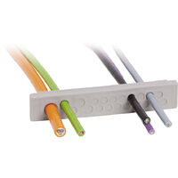 Icotek KEL-DP-E 86/13 Kabeldurchführungsplatte Klemm-Ø (max.) 8.3 mm Elastomer Grau 1 St.
