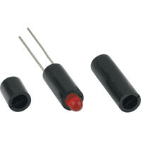 Mentor LED-Abstandshalter 1fach Schwarz Passend für (LEDs) LED 3 mm