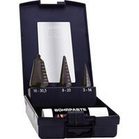 Exact 1605209 Schälbohrer-Set 3teilig 3 - 14 mm, 4 - 20 mm, 16 - 30.5 mm HSS TiAIN 3-Flächenschaft
