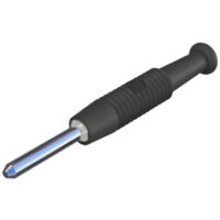 SKS Hirschmann MST 3 Miniatur-Bananenstecker Stecker, gerade Stift-Ø: 2 mm Schwarz 1 St.