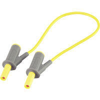 VOLTCRAFT MSB-501 Sicherheits-Messleitung Lamellenstecker 4 mm Lamellenstecker 4 mm 25.00 cm Gelb 1