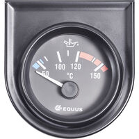 Equus 842109 Kfz Einbauinstrument Wasser-/Öltemperaturanzeige Messbereich 60 - 160 °C Standart Gelb,
