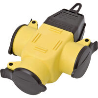interBär 9007-006.01 3fach-Kupplung Gummi 230 V Gelb IP44