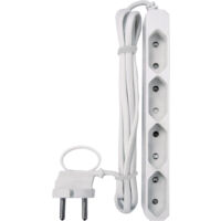 GAO 0254 Steckdosenleiste 4fach Weiß Eurostecker 1 St.