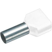 Vogt Verbindungstechnik 460208D Zwillings-Aderendhülse 0.75 mm² Teilisoliert Weiß 100 St.